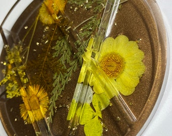 Pressed Flower Trinket Dish - Multipurpose Tray