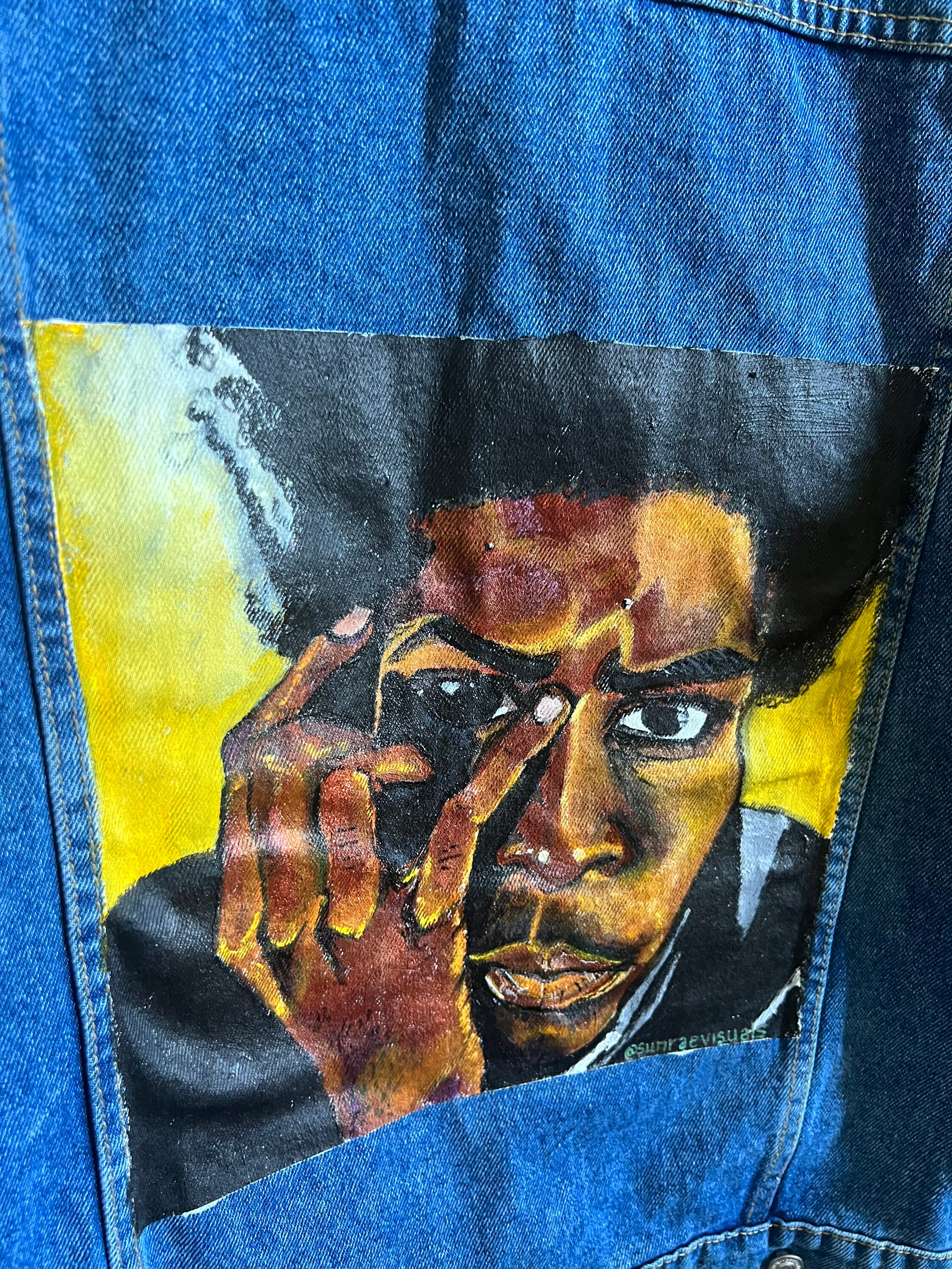 Jean-Michel Basquiat Hand Painted Denim 