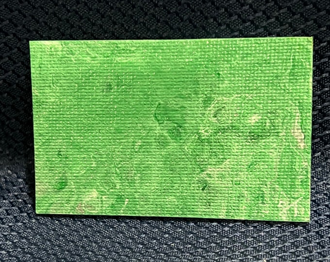 Acrylic Pour Magnet - Rectangle - Greens
