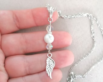 Amulette Angel Howlite, angel aura