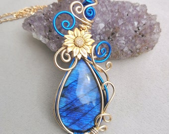 Sunflower Blue Labradorite Talisman