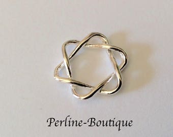 Sterling Silver 17mm flower charm/connector