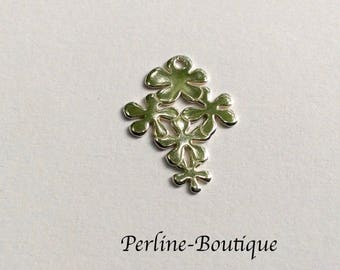 1 pendentif/breloque bouquet de fleurs en Argent 925