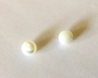 Perles semi-percées rondes 8mm en Nacre X2pcs