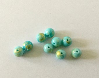 Perles de Jade Mashan de 8mm - 10 ou 40 perles au choix