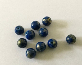 Lot De 25 Perles De Jade 8 Mm - Perles Rondes Naturelles Pour Bijoux DIY - Neuf Sans Marque