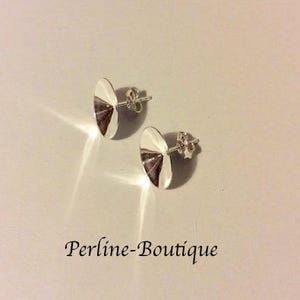 Clous d'oreilles pour cabochons Rivoli 12mm Argent 925 image 1