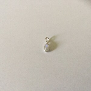 8mm drop charm 925 Silver & Gemstone Pierre de lune