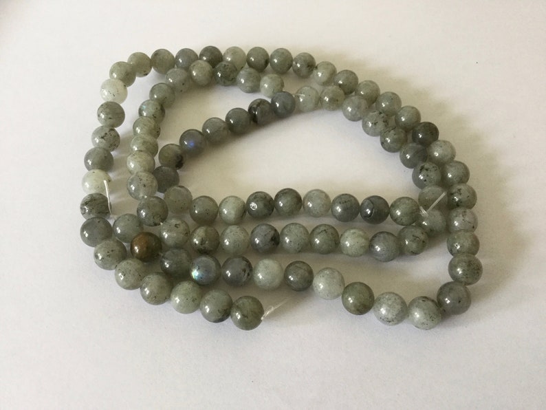 10 perles rondes Labradorite 6/8 mm image 1