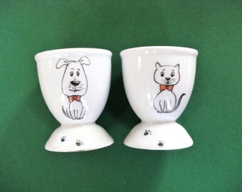 Coquetier Chat Etsy