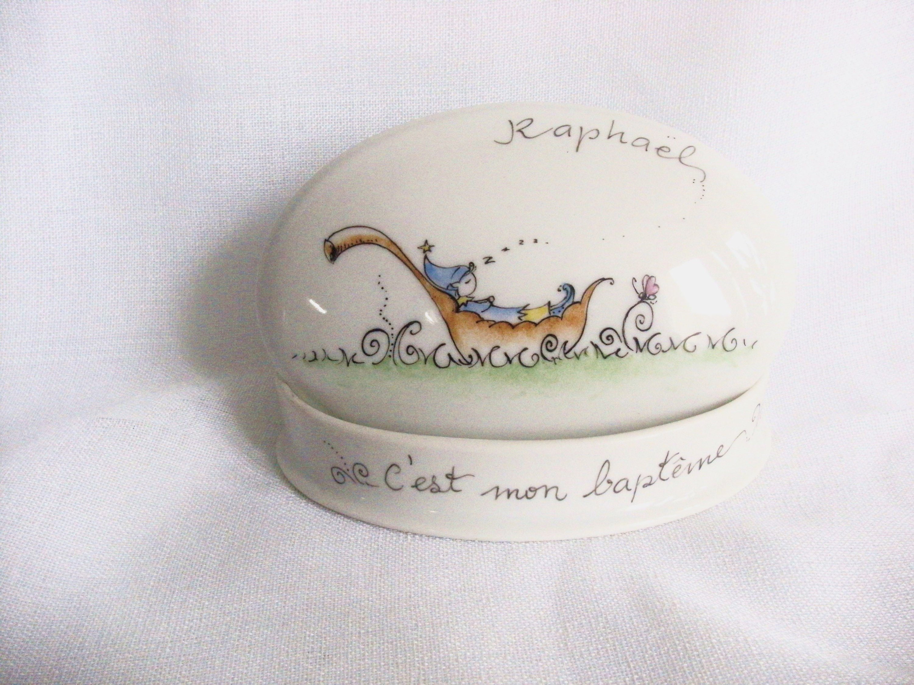 Boite Baptême Naissance, Coffret Bijoux , Boite à Dragées.cadeau Pour Parrain ou Marraine. Porcelain