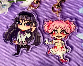 Homura/Madoka Clear Acrylic Charms