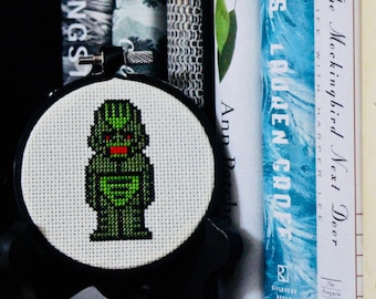 Creature from the Black Lagoon cross stitch