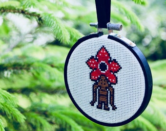 Stranger Things Demogorgon cross stitch