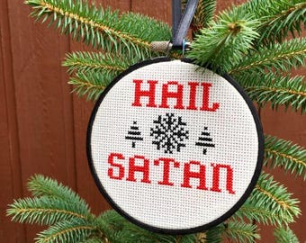 Hail Satan tree ornament