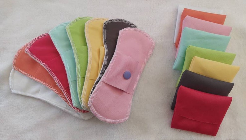 Lot de 4 protèges slips lavables coloris assortis bambou ou micro éponge de coton bio image 1