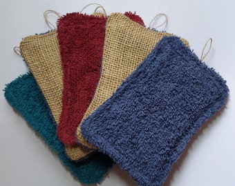 Eponges lavables grattantes (lot de 3) - zéro déchet