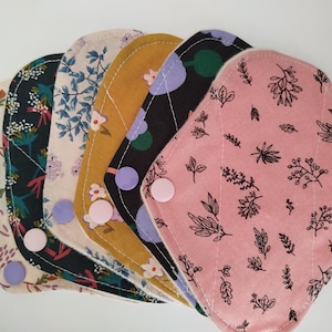 Set of 6 washable floral pattern panty liners at a great price
