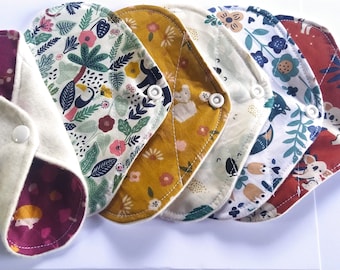 Set of 6 washable fancy animal panty liners at a low price