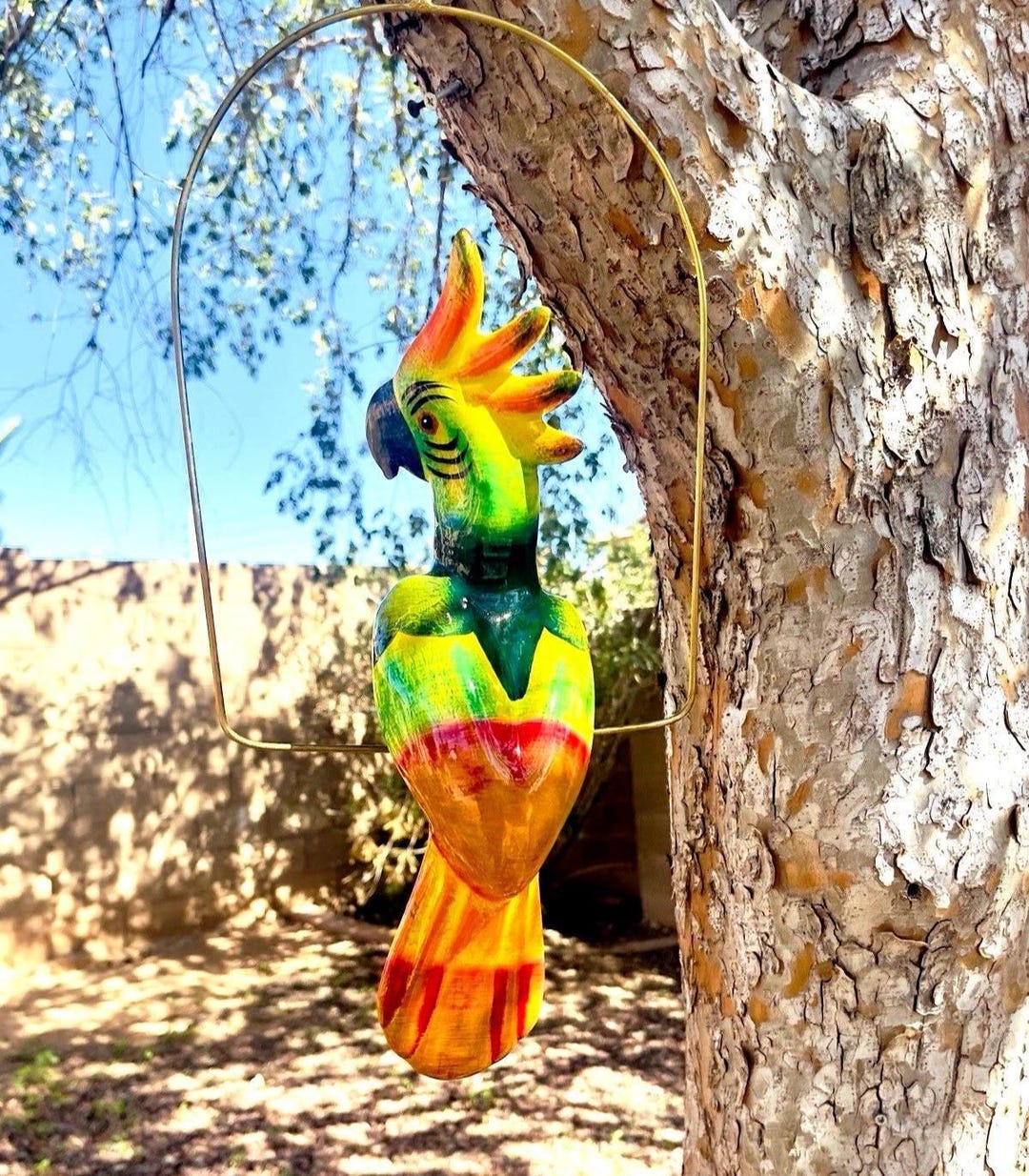 Photo inspiration: Gallery Detail: Mexican Cockatoo Parrot Bird Hang Perch 15 Size Art Pottery