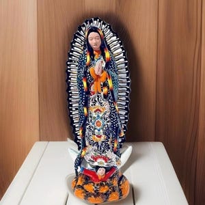 Talavera Virgin Mary Our Lady of Guadalupe Statue 24&quot; X Large Mexican Madonna Christian Catholic