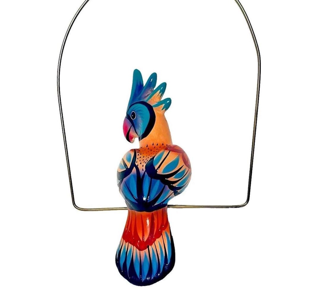 Beautiful view of Coca Cola Woodprint Bird Hanging Perch For Macaw