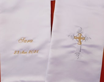 étole écharpe personnalisée pour baptême /communion