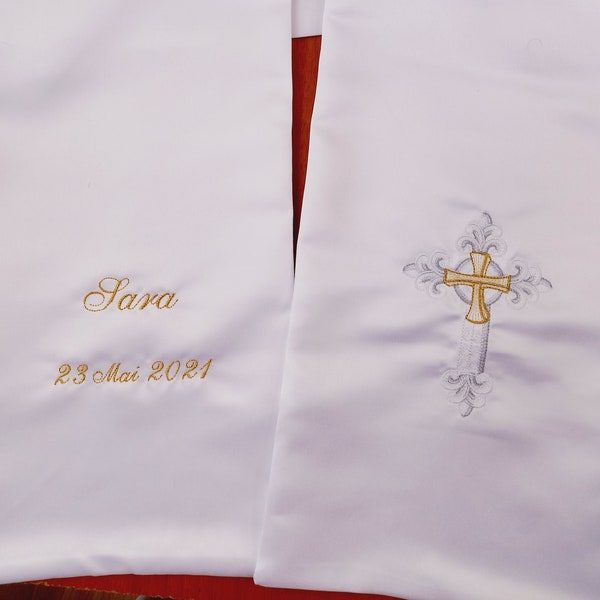 étole écharpe personnalisée pour baptême /communion