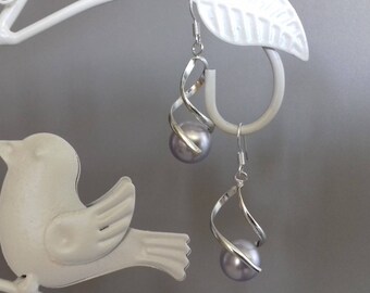 refined with a Pearly Pearl Earrings / gift