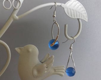 Marine Blue Pearl Earrings