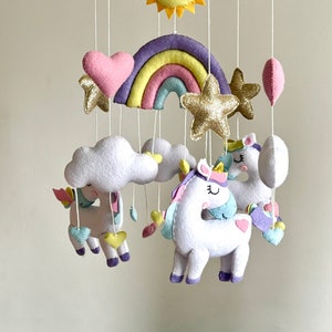 Unicorn baby mobile sunshine Baby Mobile rainbow baby girl rainbow mobile
