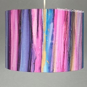 Purple Abstract Lamp shade pink lamp home decor yellow lampshade table lamp