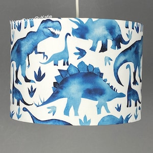 Dinosaur lamp children's blue lamp nursery decor lampshade table lamp