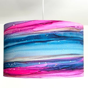 Purple Abstract Lamp shade pink lamp home decor yellow lampshade table lamp