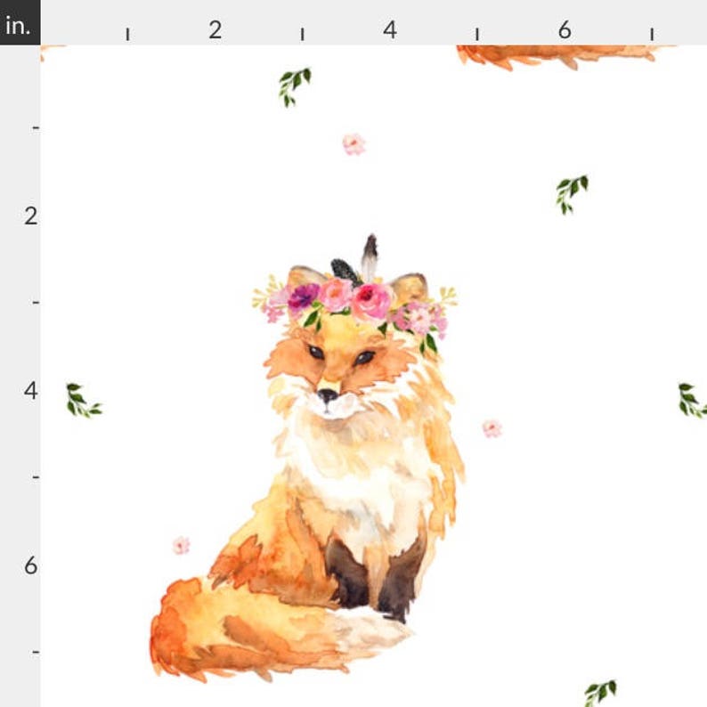 Fox floral fitted Crib woodland sheet buck outdoors baby cot sheet changing mattress receiving blanket baby gift new born Bedding