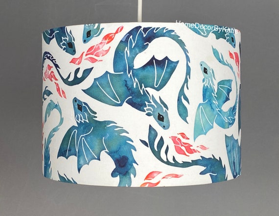 Blue nursery lampshade deals