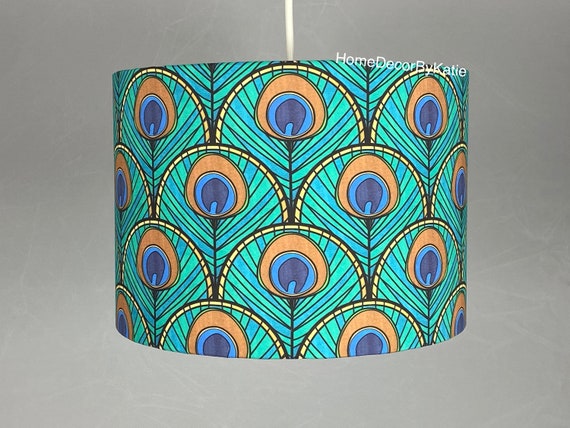 Teal and mustard lampshade deals