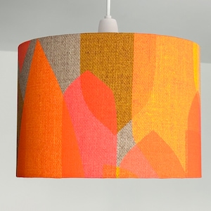 Mid century kaleidoscope Abstract Lamp shade grey lamp home decor yellow lampshade table lamp