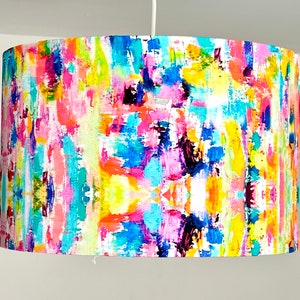 Summer Abstract Lamp shade colourful lamp home decor yellow lampshade table lamp