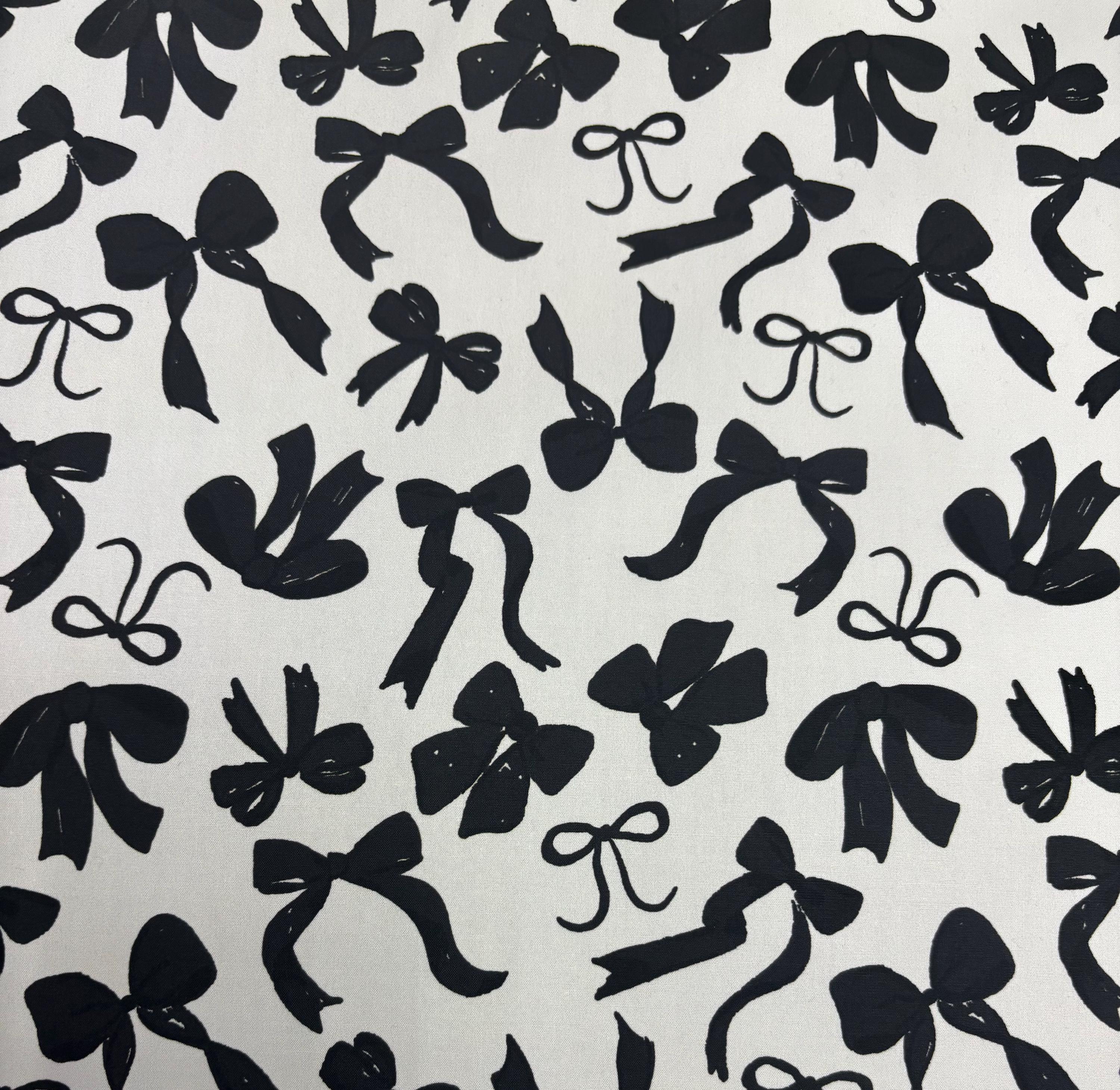 Black Bows Fabric Girls Hair Bow fabric black bow Theme gothic bows Fabric dark bows fabric