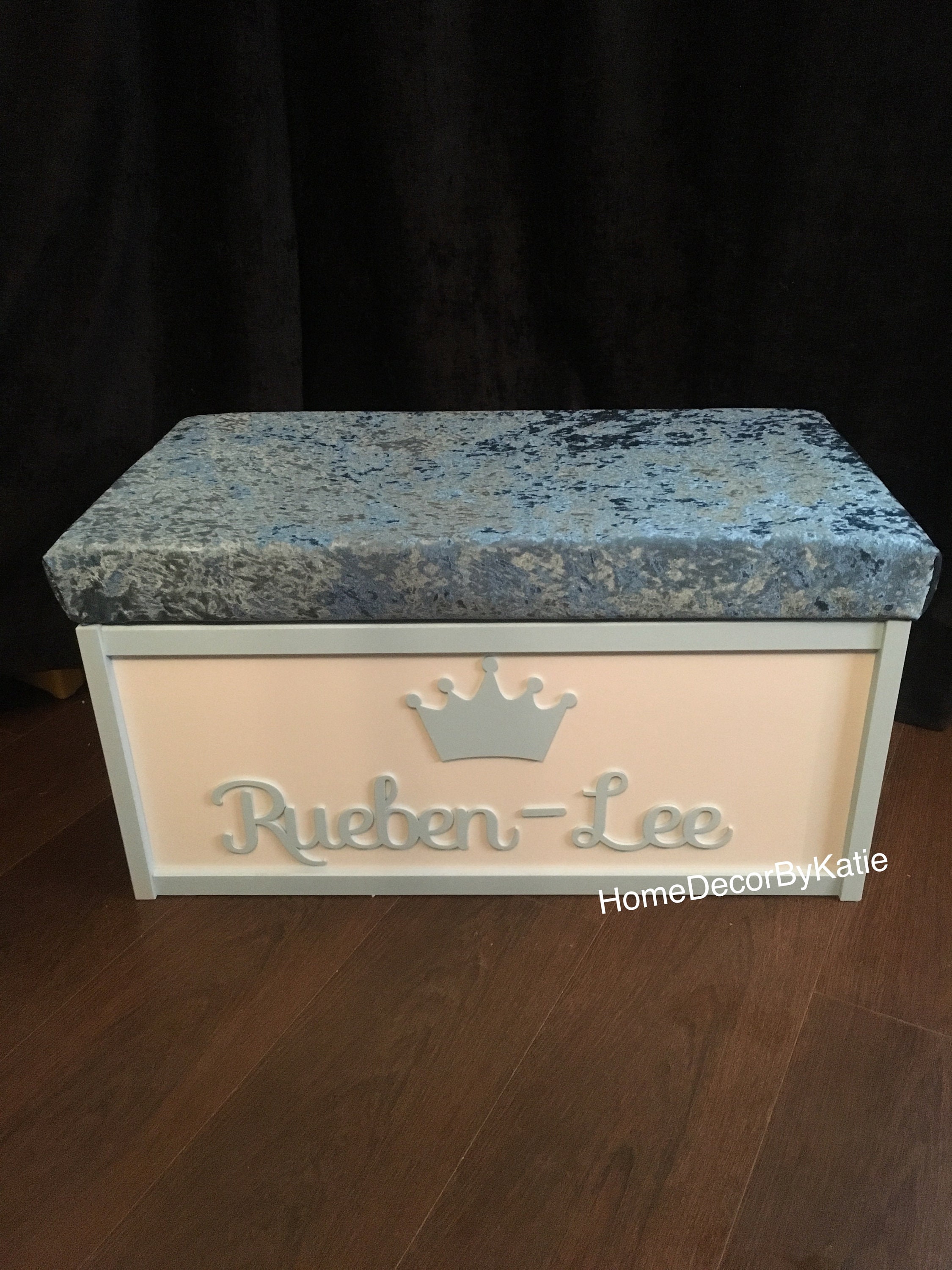 crushed velvet toy box