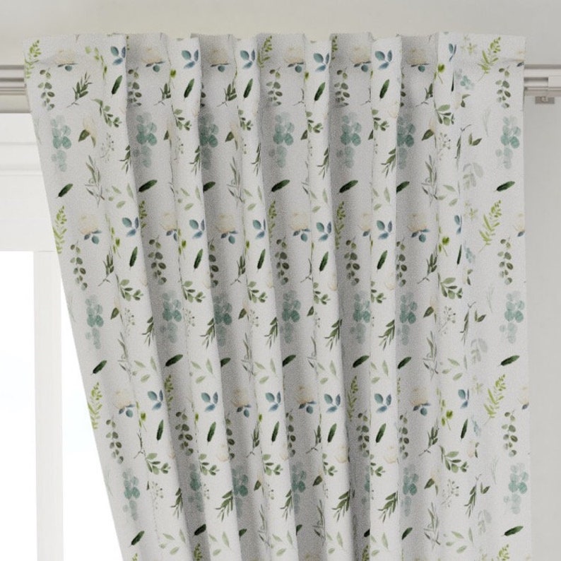Neutral Curtains drapes trees curtains nursery curtains baby gift new born Bedding