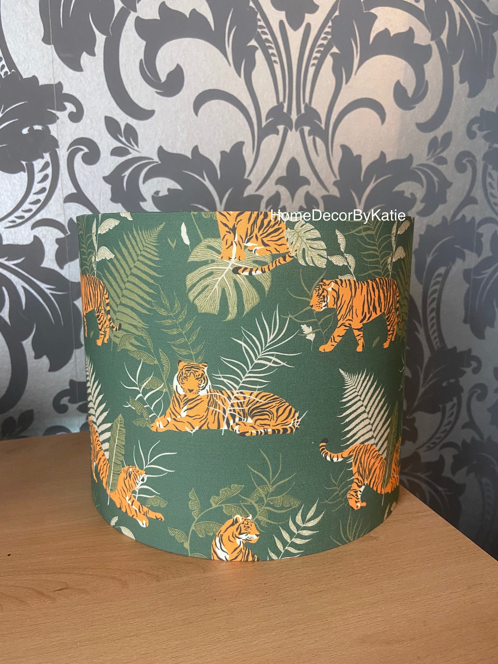 Safari Lamp Shade Tiger Home Decor Tropical Ampshade Table Etsy