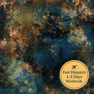 Dark teal Fabric teal abstract Fabric teal Theme Fabric Home Decor Fabric distressed fabric