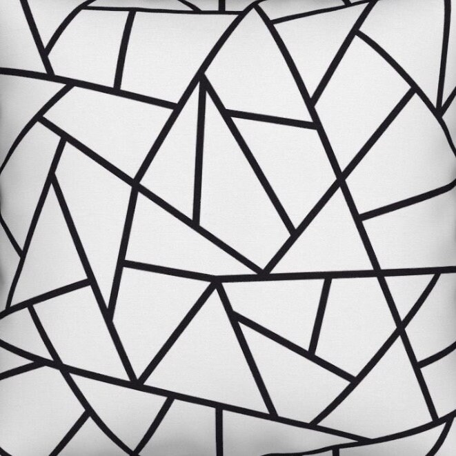 White Geometric Lamp Shade Black Lamp Home Decor Yellow Etsy