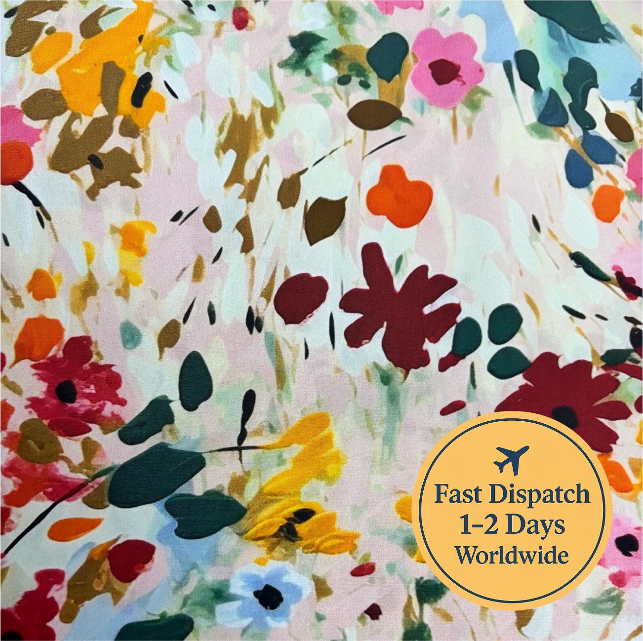 Gouache fabric Painted burgundy floral fabric pink floral Gouache Abstract floral Fabric watercolour floral Fabric Home Decor Fabric