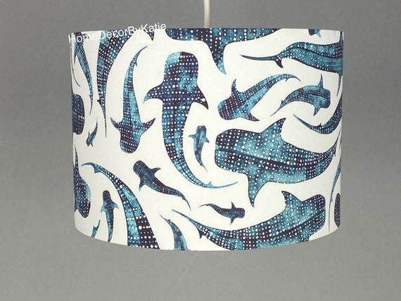 Nautical Lamp Shade Whale Shark Home Decor Ocean Lampshade Table