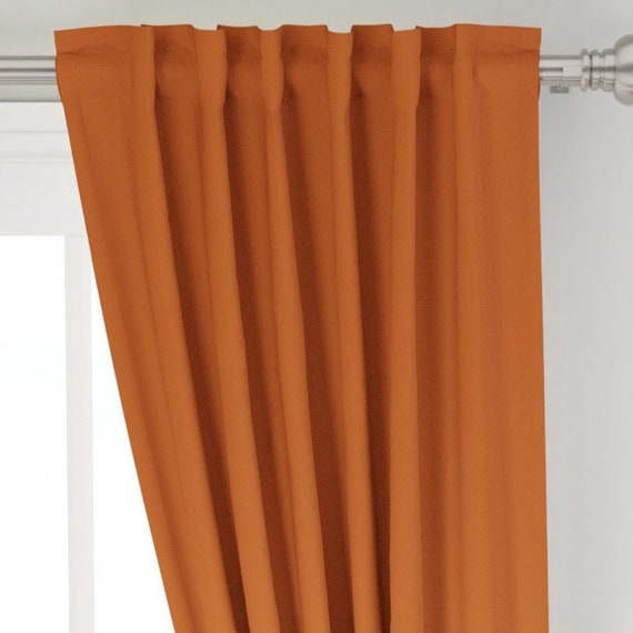 burnt orange curtains sheer