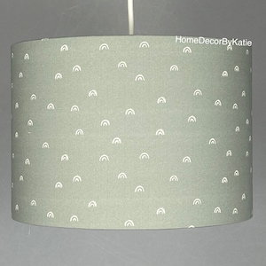 Olive rainbow lamp nursery decor lampshade table lamp baby lamp image 1