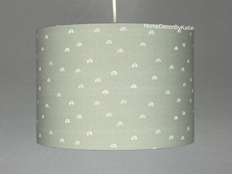 Olive rainbow lamp nursery decor lampshade table lamp baby lamp image 1